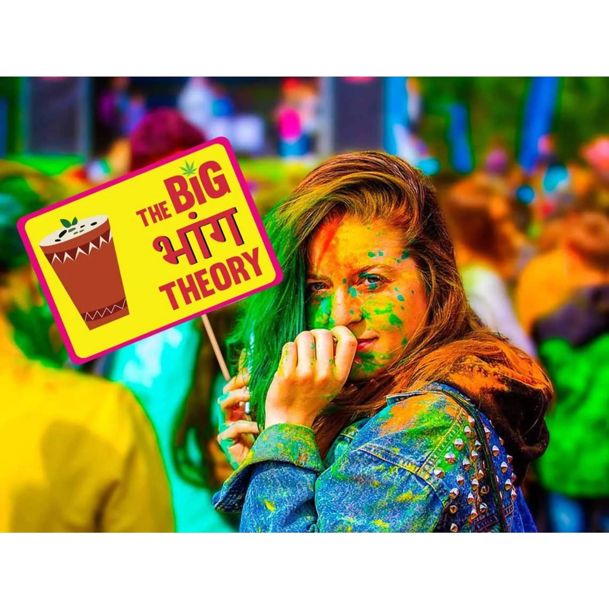 Happy Holi Photo Booth Props Party Supplies Funny Holi Hai Party Favors Decorations Hindu Festival of Colors Party Photo Booth Props Kit for Home Indoor Outdoor - Set of 11 Piece - LoveNspire