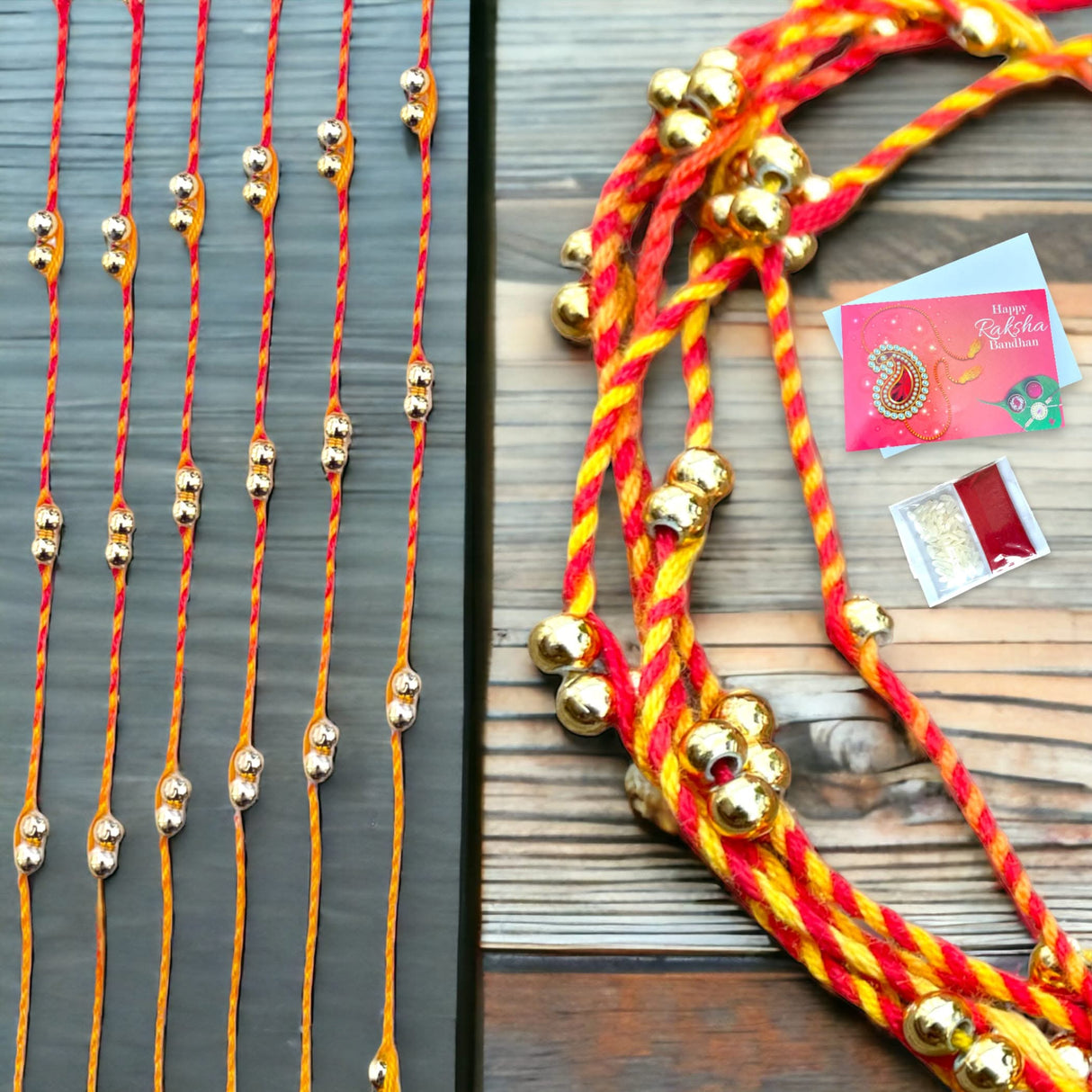 6CT India Rakhi for Brother Traditional Ghungroo Rakhi Designer Fancy Bracelet Rakhi for Bhaiya Brother Bhai Bhabhi Handmade Rakhi Gifts Roli Chawal - LoveNspire