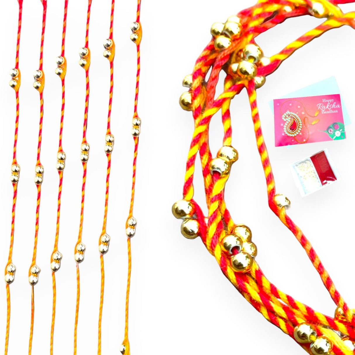 6CT India Rakhi for Brother Traditional Ghungroo Rakhi Designer Fancy Bracelet Rakhi for Bhaiya Brother Bhai Bhabhi Handmade Rakhi Gifts Roli Chawal - LoveNspire