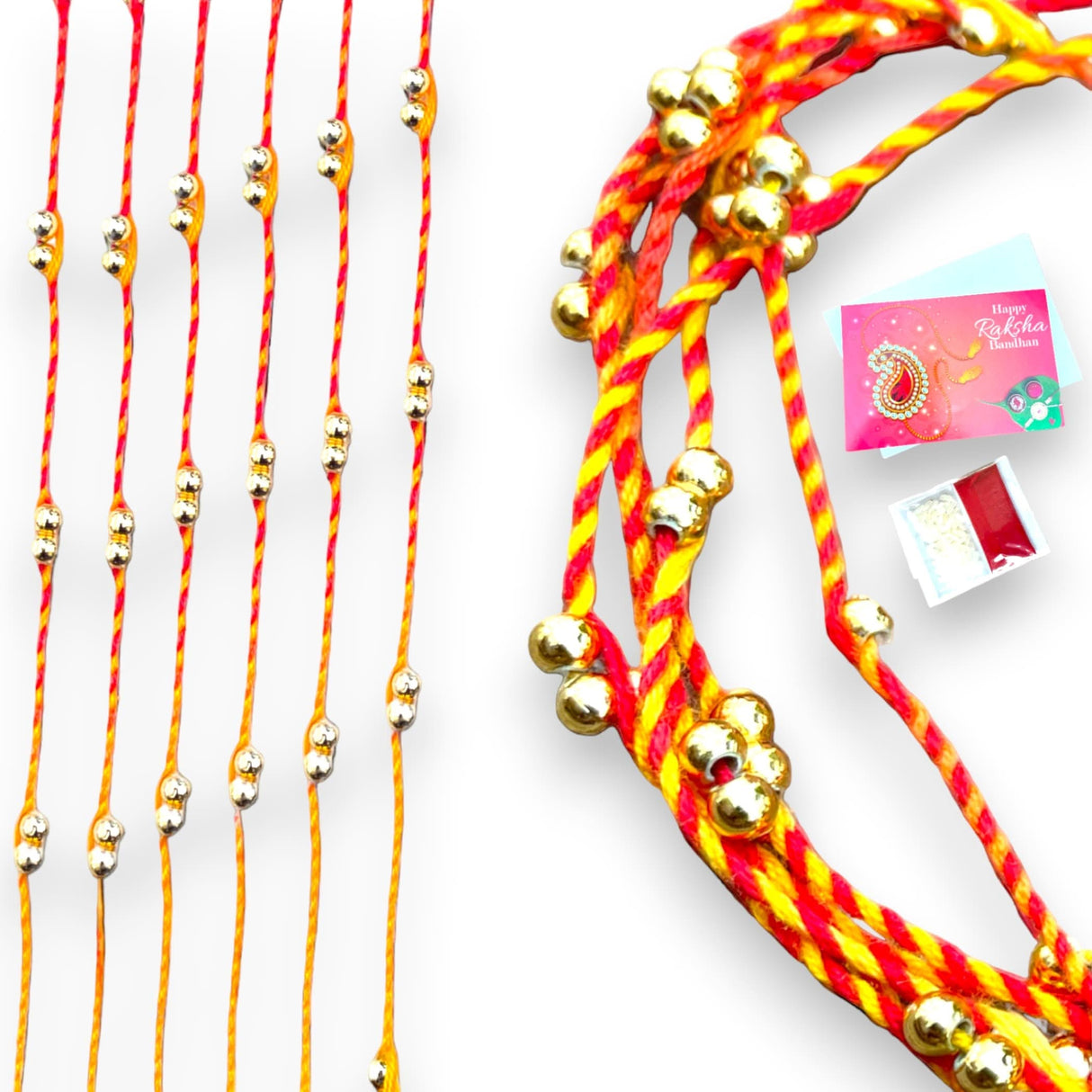 6CT India Rakhi for Brother Traditional Ghungroo Rakhi Designer Fancy Bracelet Rakhi for Bhaiya Brother Bhai Bhabhi Handmade Rakhi Gifts Roli Chawal - LoveNspire