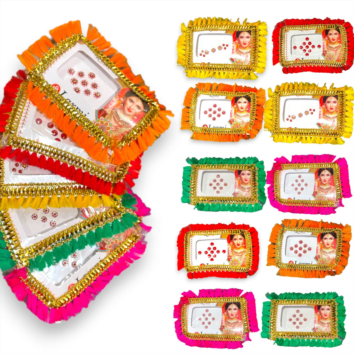 Bulk Indian Round Bindi Booklets Collection Set for Women Wedding Favor Mehndi Favor Pooja Favor Crystal Bindi Book Indian Bridal Gift - LoveNspire