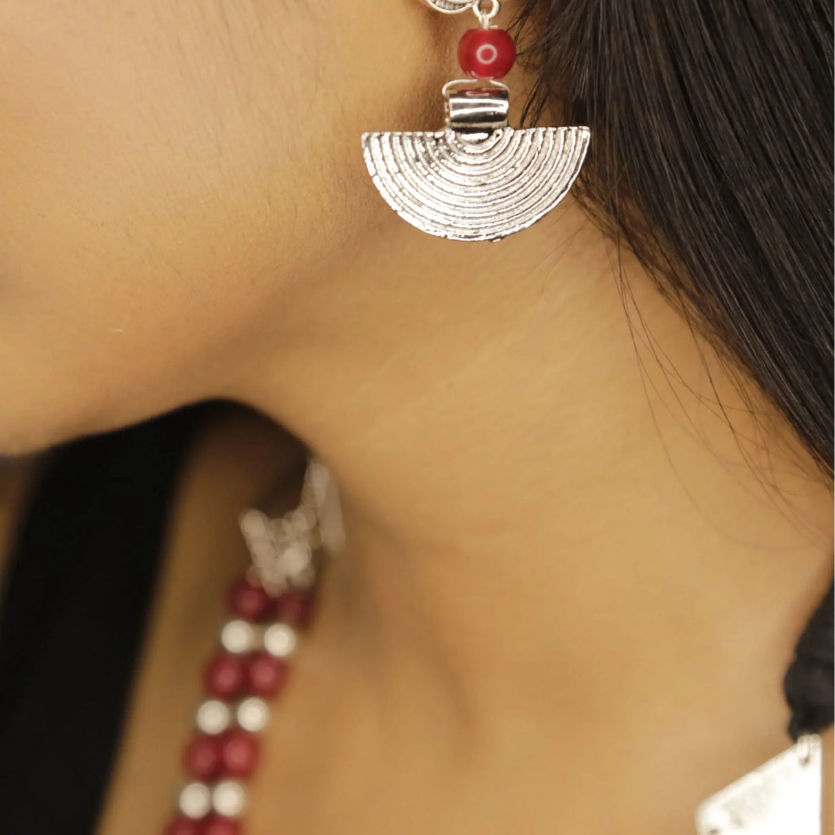 Indian Boho Tribal Jewelry Set Aesthetic Comfortable Indian Choker and Earrings Rural Jewelry Gypsy Boho Set Ethnic Style Jewellery for Women - LoveNspire