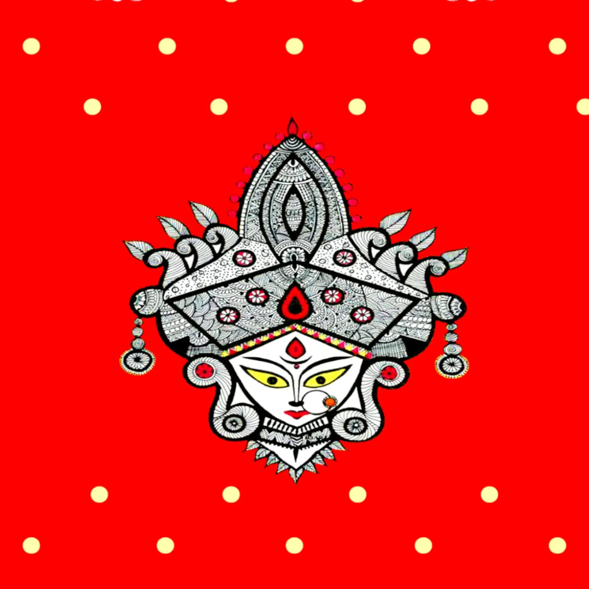 Indian Durga Mata Backdrop Traditional Cloth Durga Pooja Navratri Backdrop Hindu Pooja Decor Indian Wall Art Photo Wall Banner Decorative Hangings Housewarming Gift - LoveNspire