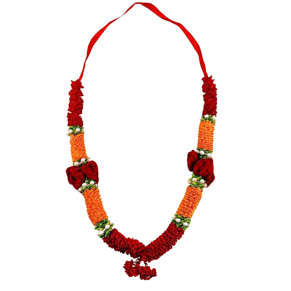 2PC Idol Mala 12 Inch God Goddess Haar Mala Indian Garland Jaimala Makhmali Bhagwan Haar Idol Pooja Item Garland for Photo Frame God Shringar Reusable Satin Mala Temple Decor - LoveNspire