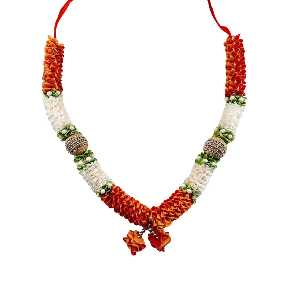 2PC Idol Mala 12 Inch God Goddess Haar Mala Indian Garland Jaimala Makhmali Bhagwan Haar Idol Pooja Item Garland for Photo Frame God Shringar Reusable Satin Mala Temple Decor - LoveNspire