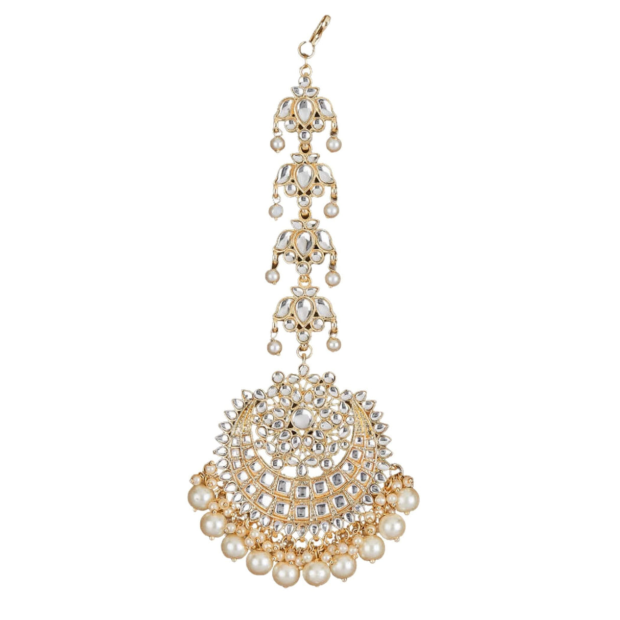 Indian Maang Tikka Kundan Work Gold Plated Maang Tika Women Forehead Jewelry Indian Bridal Maangtikka Punjabi Pakistani Wedding Jewelry Head Accessories Gifts for Her - LoveNspire