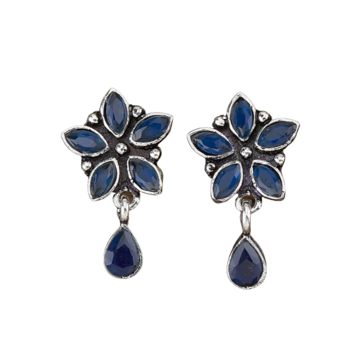 Indian Flower Stud Earrings For Women - Faux Pearl Tassel Round Earrings Small Tops Earring Bollywood Style Dangle Drop Earring Chandelier Jhumki Jewelry for Bride - Birthday Gift for Her - LoveNspire