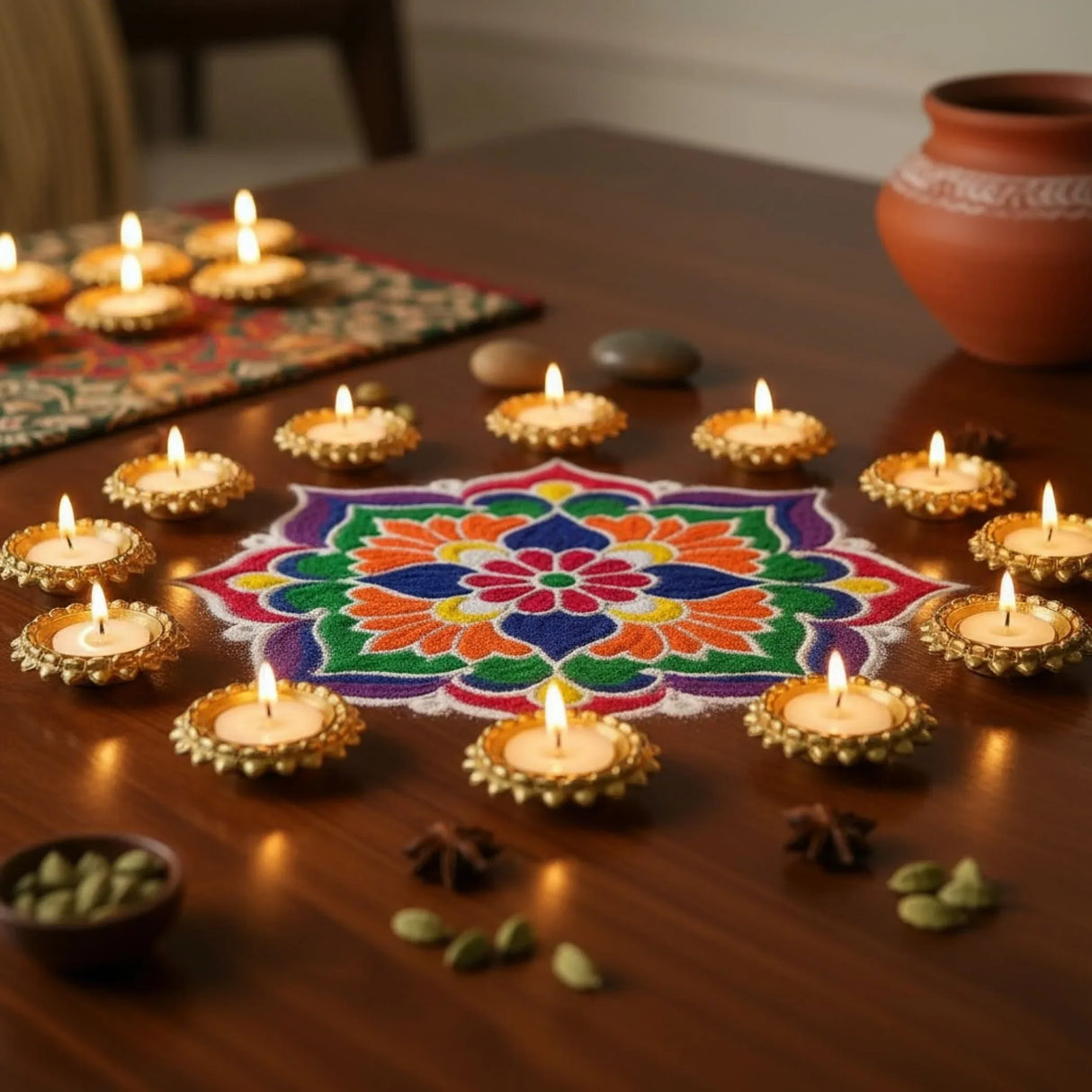 Indian Tealight Candle Holders, Diwali Candle Holder, Christmas Decorations, Christmas Decor, Tea Lights Holder, Navrathri Varalaxmi Wedding, Pooja Return Gift, Housewarming Diya - LoveNspire