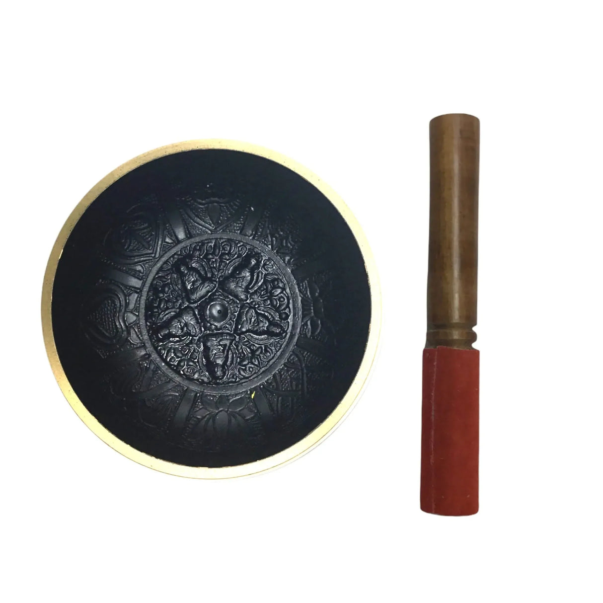 Indian Tibetan Decorative Round Shape Meditation Singing Bowl Set Yoga Therapy Sound Stress Healing Reiki Tibetan Bowl Positive Energy Housewarming Gift - LoveNspire