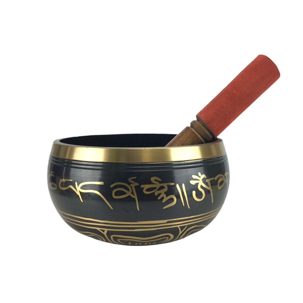 Indian Tibetan Decorative Round Shape Meditation Singing Bowl Set Yoga Therapy Sound Stress Healing Reiki Tibetan Bowl Positive Energy Housewarming Gift - LoveNspire