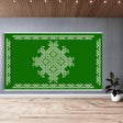 Indian Traditional Kolam Rangoli Cloth Backdrop Photo Decor Banner Pooja Room Decor Dot Kolam Backdrop for Diwali Ganesha Puja Wedding Housewarming Gift - LoveNspire