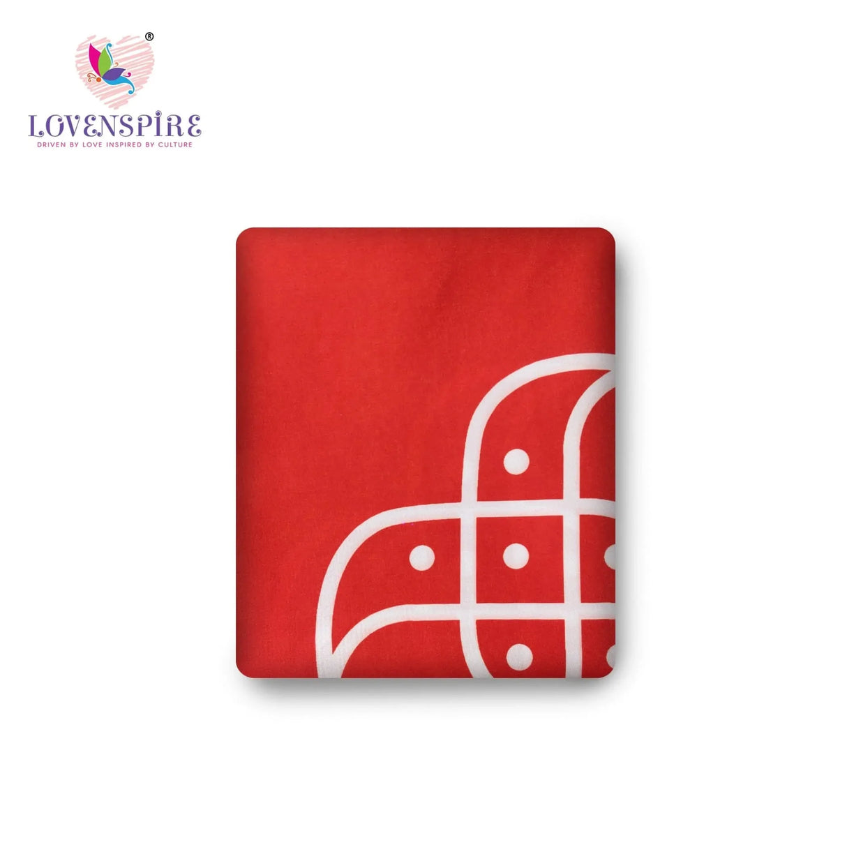 Indian Traditional Kolam Rangoli Cloth Backdrop Photo Decor Banner Pooja Room Decor Dot Kolam Backdrop for Diwali Ganesha Puja Wedding Housewarming Gift - LoveNspire