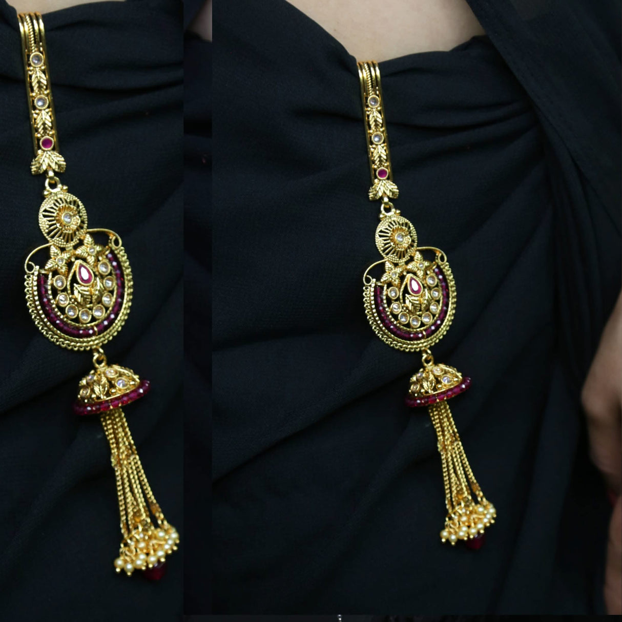 Indian Waist Key Chain Classic Gold Plating Indian Kamarbandh Ethnic Kundan Belly Chain Bridal Jewelry Gift - LoveNspire