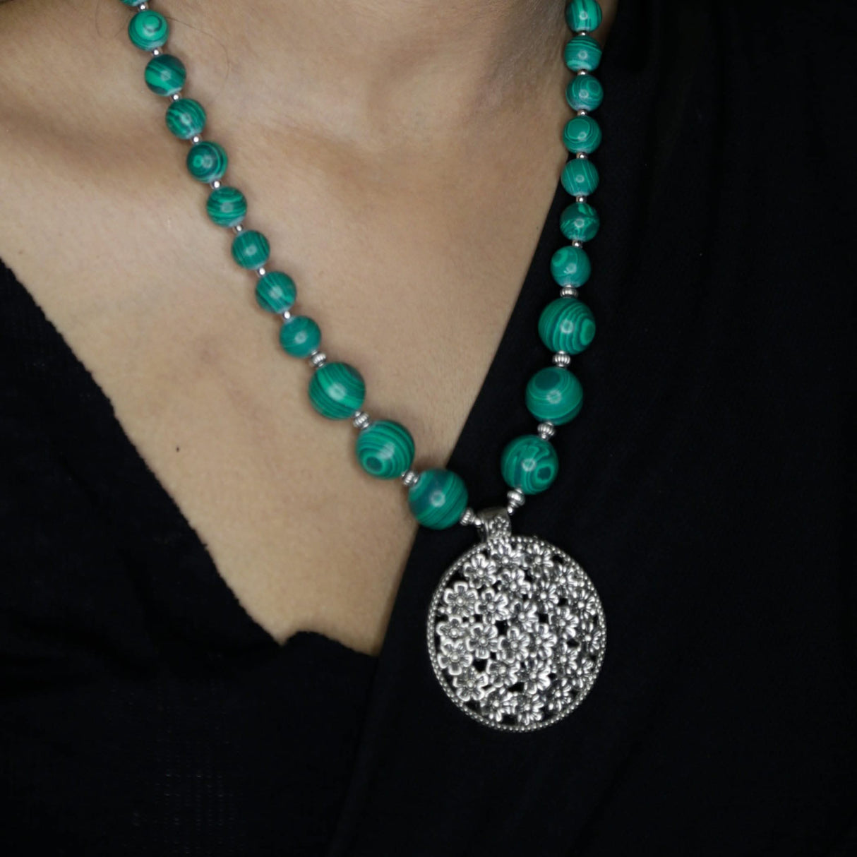 Indo-western Necklace Pendant Set with Oxidized Plating Indian Pakistani Jewelry Traditional Jewelry Set for Women Bohemian Boho Jewellery Set - LoveNspire