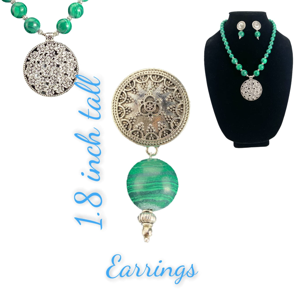 Indo-western Necklace Pendant Set with Oxidized Plating Indian Pakistani Jewelry Traditional Jewelry Set for Women Bohemian Boho Jewellery Set - LoveNspire