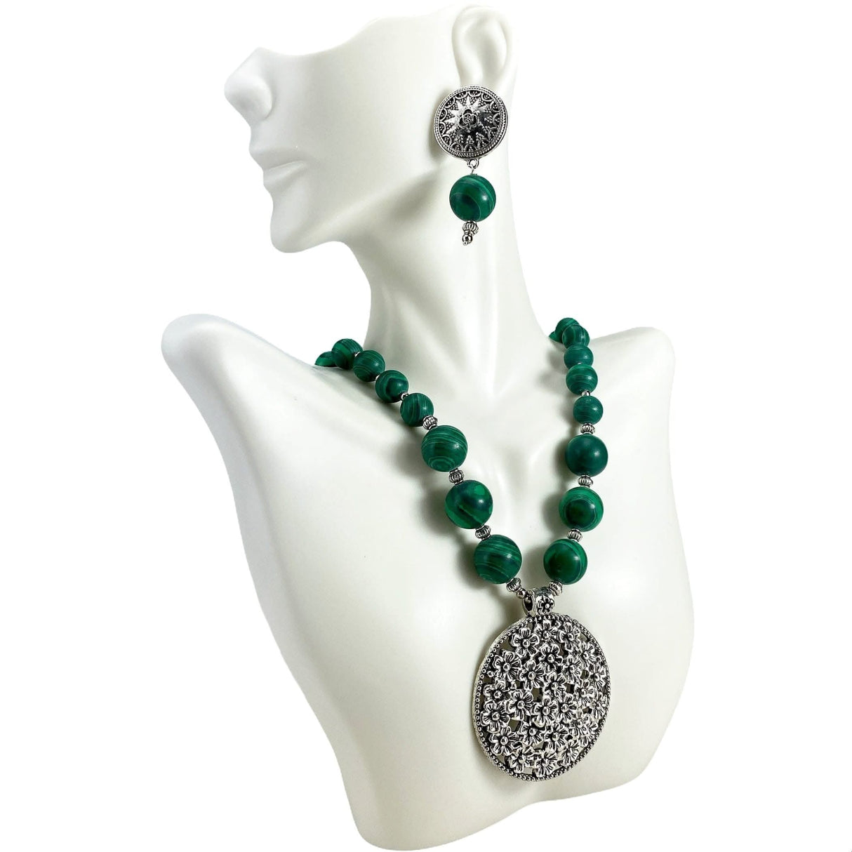 Indo-western Necklace Pendant Set with Oxidized Plating Indian Pakistani Jewelry Traditional Jewelry Set for Women Bohemian Boho Jewellery Set - LoveNspire