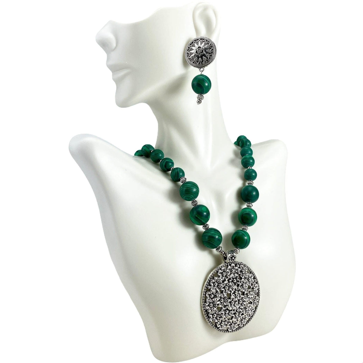 Indo-western Necklace Pendant Set with Oxidized Plating Indian Pakistani Jewelry Traditional Jewelry Set for Women Bohemian Boho Jewellery Set - LoveNspire