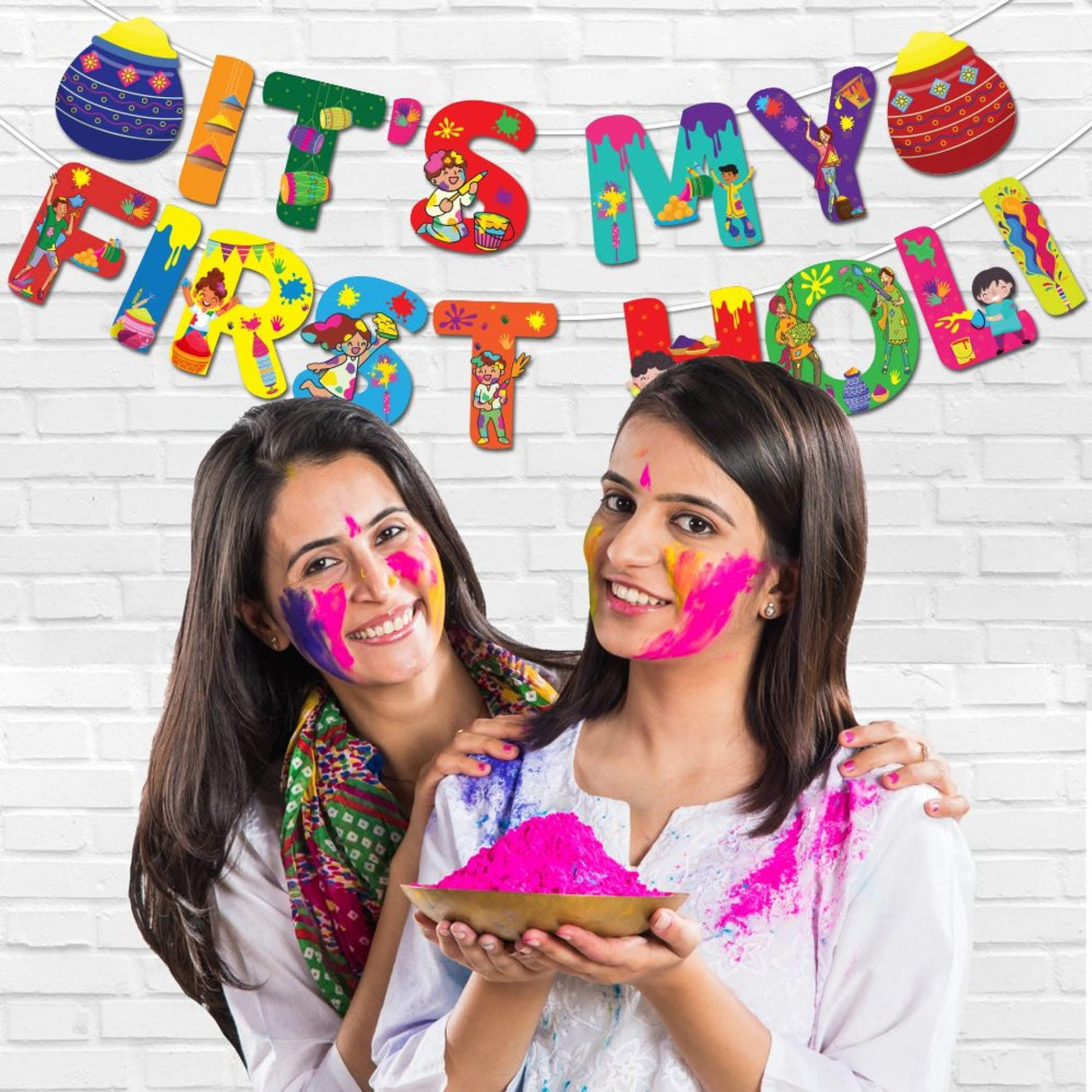 It’s my First Holi Banners Indian Festival Colorful Bunting Diy Festival of Colors Hindu Holi Decorations Home Indoor Outdoor Decoration Bollywood Party Supplies Home Decor Holi Ideas - LoveNspire