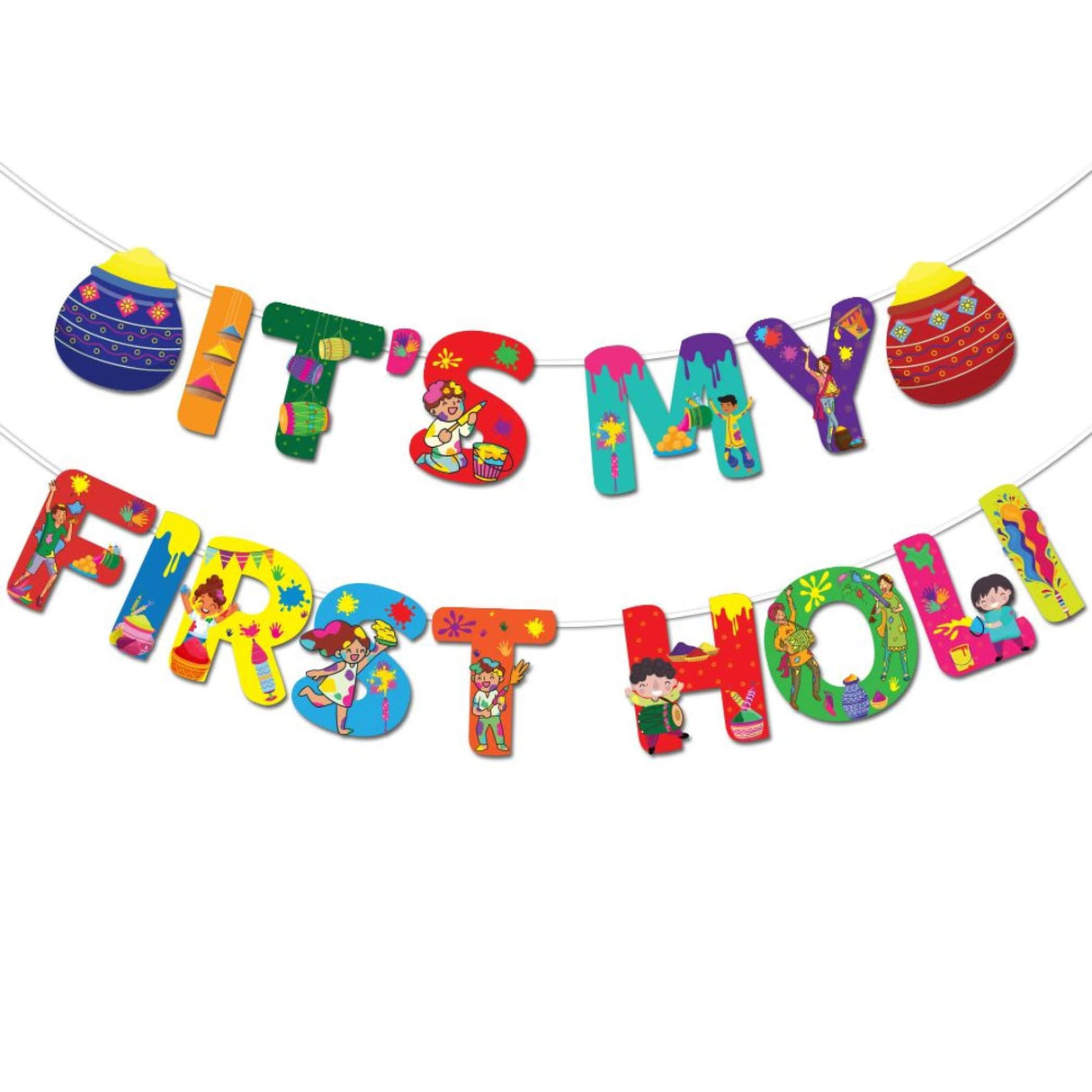 It’s my First Holi Banners Indian Festival Colorful Bunting Diy Festival of Colors Hindu Holi Decorations Home Indoor Outdoor Decoration Bollywood Party Supplies Home Decor Holi Ideas - LoveNspire