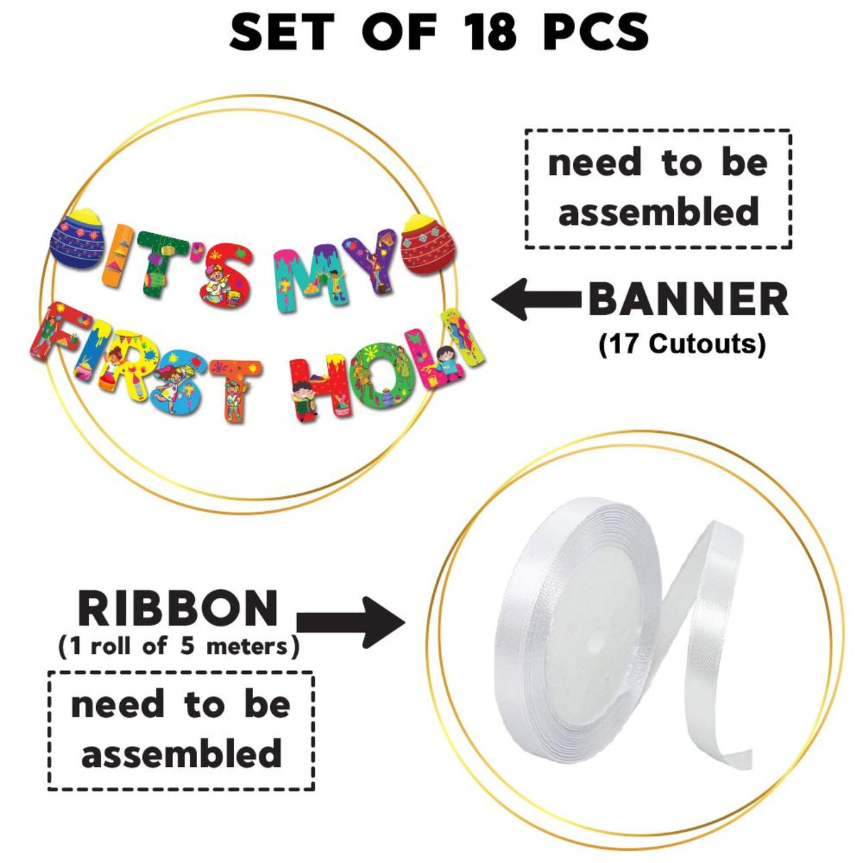 It’s my First Holi Banners Indian Festival Colorful Bunting Diy Festival of Colors Hindu Holi Decorations Home Indoor Outdoor Decoration Bollywood Party Supplies Home Decor Holi Ideas - LoveNspire