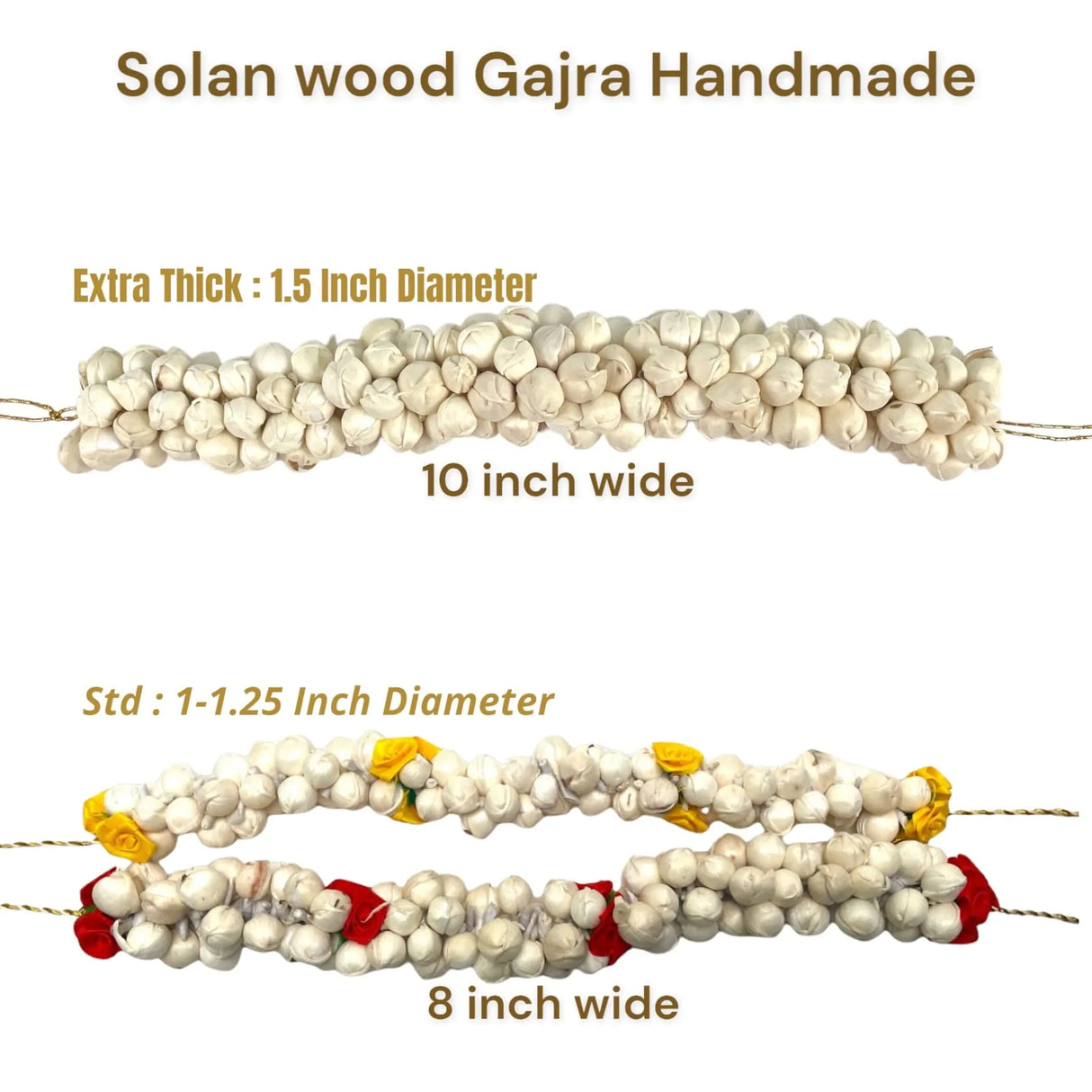 Jasmine Gajra Traditional Indian Hair Accessory Artificial Flower Jewelry Handmade Veni Tiara for Women Party Wear Bridal Mehndi Hair Bun Classical Dance Jewelry - LoveNspire