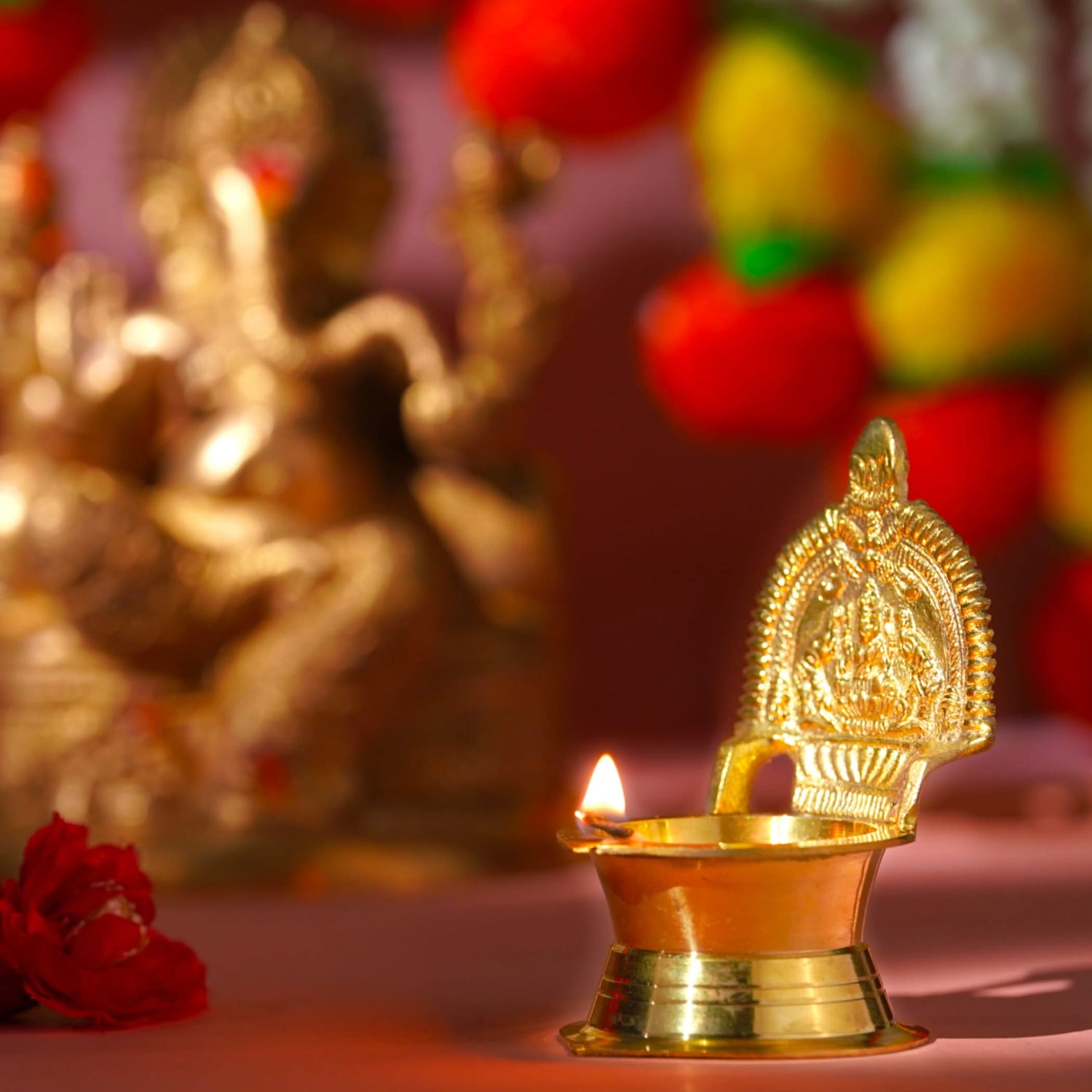 Kamakshi Deepam Brass Diya Kamatchi Vilakku Samai Ashta Lakshmi Oil Lamp Devi Maa Diwali Kamachi Diya Hindu Puja Religious Home Decor Pooja Lamp Indian Housewarming Wedding Return Gift Item - LoveNspire