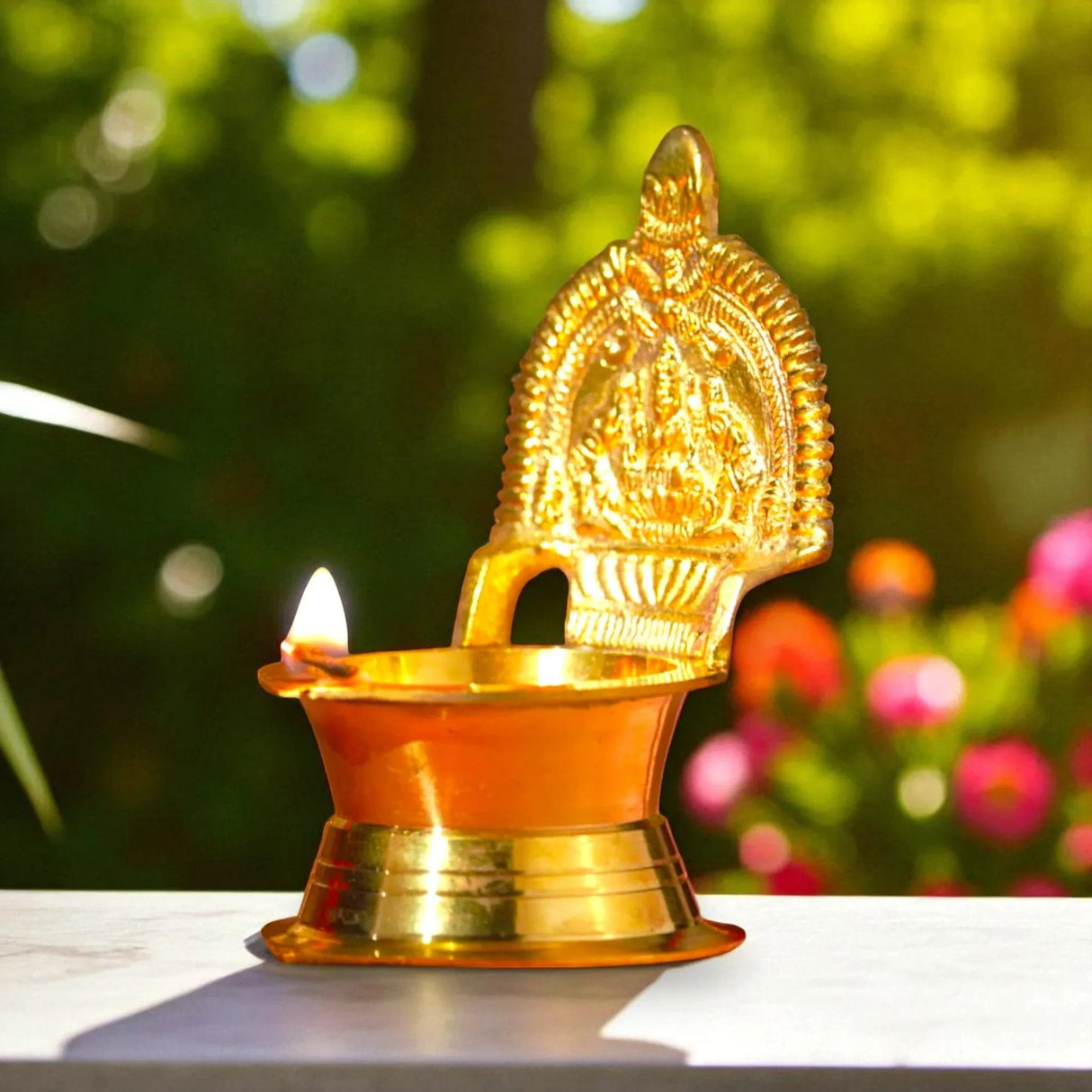 Kamakshi Deepam Brass Diya Kamatchi Vilakku Samai Ashta Lakshmi Oil Lamp Devi Maa Diwali Kamachi Diya Hindu Puja Religious Home Decor Pooja Lamp Indian Housewarming Wedding Return Gift Item - LoveNspire