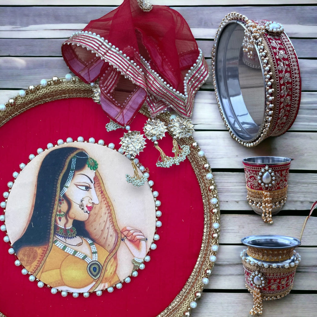 Karwa Chauth Thali, Karvachauth Thali, Daughter in Law Gift, Gift for Daughter, Gift for Wife, Karwa Chauth Gift, Karwachauth Thali, Karwachoth, Sargi Gift - LoveNspire