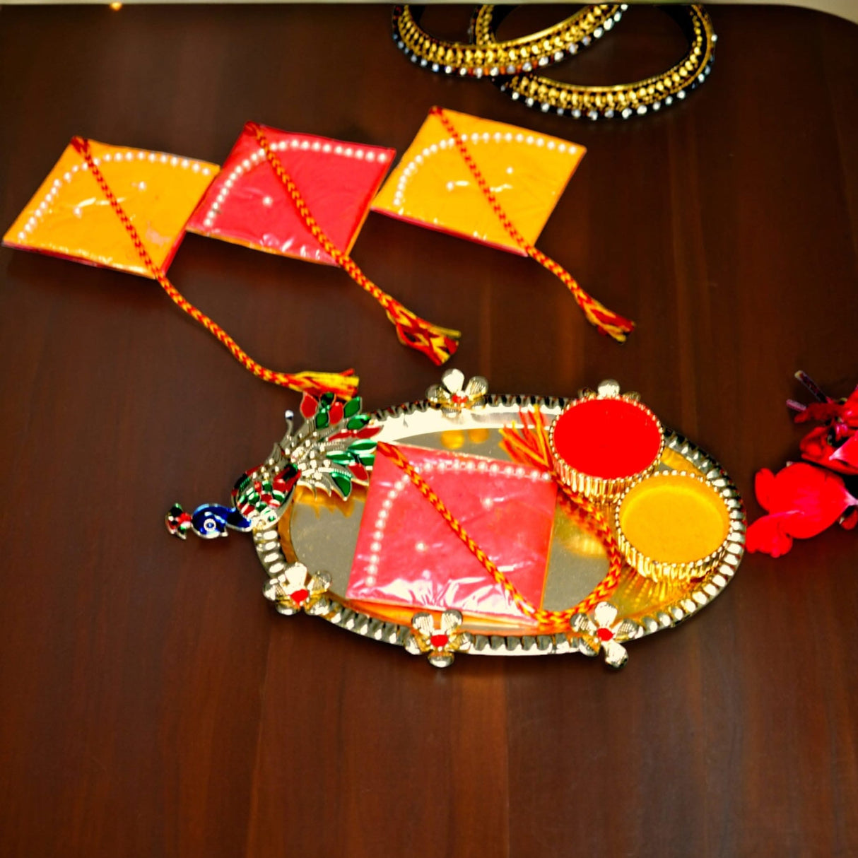 Haldi Kumkum Packets Bulk Kite Style Mini Packs Premium Sindoor and Turmeric Powder Combo - Hindu Thamboolam Set for Indian Wedding Havan Durga Puja Festive Essentials Return Gift - LoveNspire