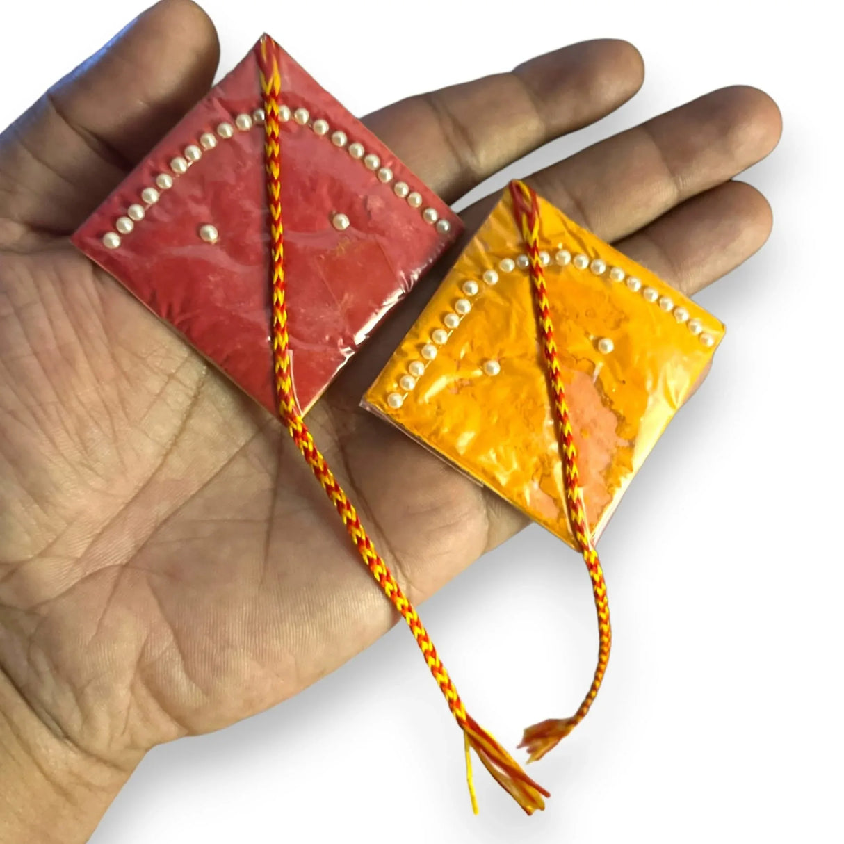 Haldi Kumkum Packets Bulk Kite Style Mini Packs Premium Sindoor and Turmeric Powder Combo - Hindu Thamboolam Set for Indian Wedding Havan Durga Puja Festive Essentials Return Gift - LoveNspire