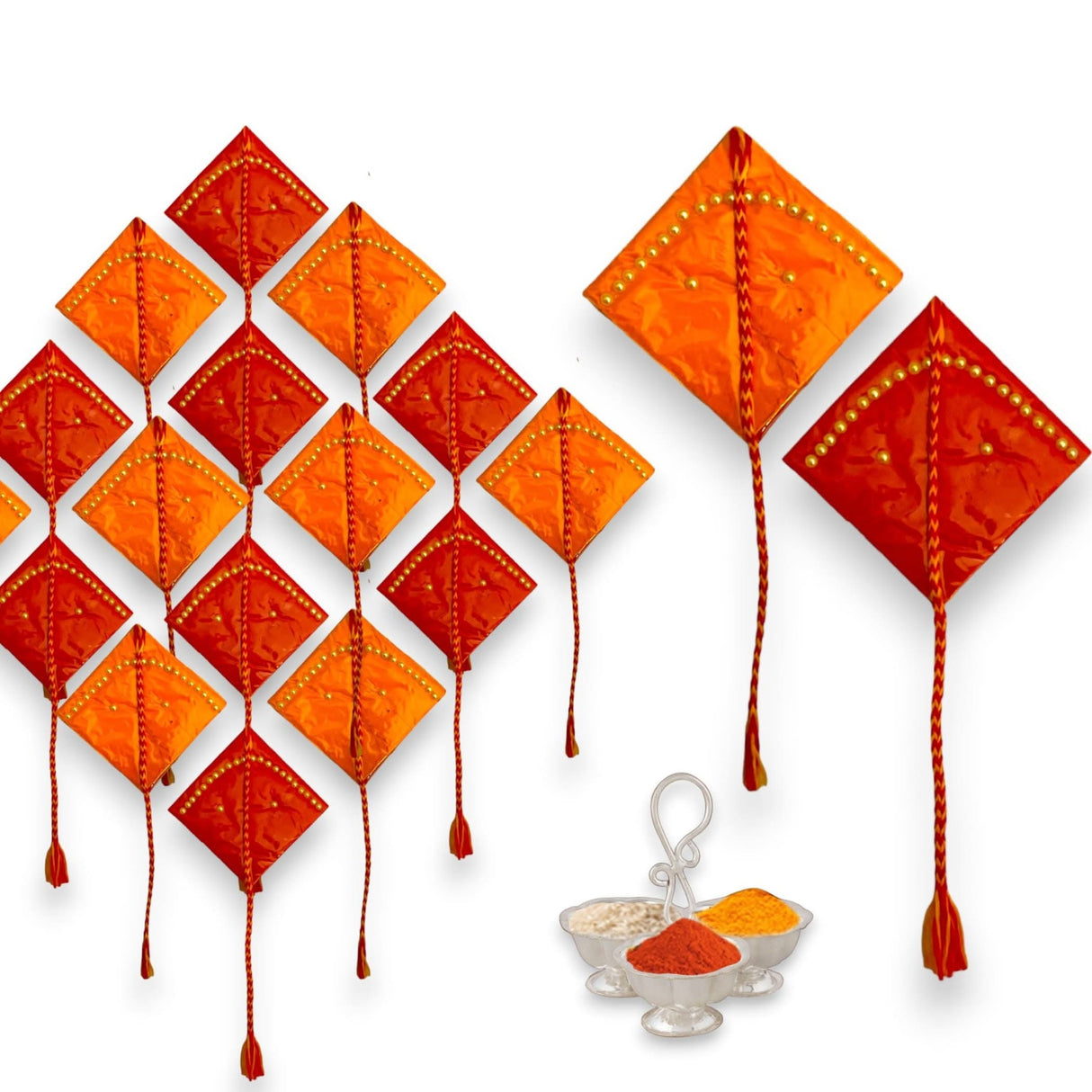 Haldi Kumkum Packets Bulk Kite Style Mini Packs Premium Sindoor and Turmeric Powder Combo - Hindu Thamboolam Set for Indian Wedding Havan Durga Puja Festive Essentials Return Gift - LoveNspire