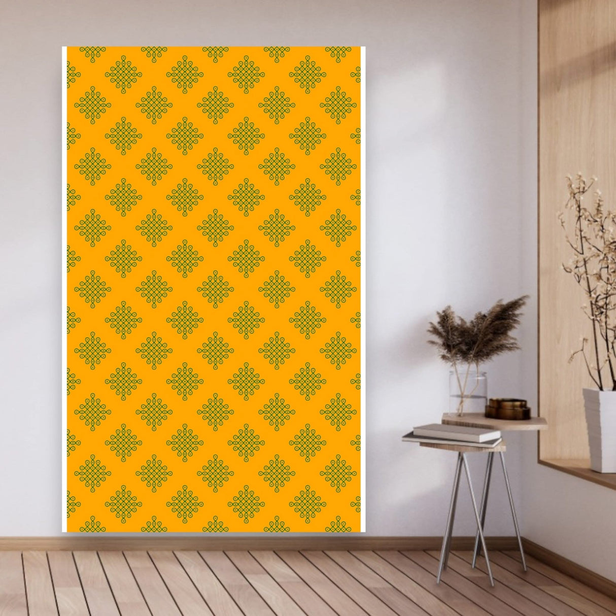 Kolam Rangoli Backdrop Indian Traditional Cloth Backdrop Photo Decor Banner Pooja Room Decor Decorative Cloth Dot Kolam Backdrop for Diwali Ganesha Puja Wedding Housewarming Gift - LoveNspire