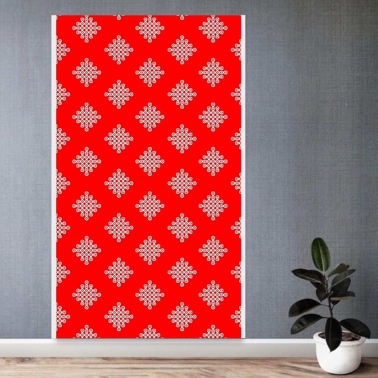 Kolam Rangoli Backdrop Indian Traditional Cloth Backdrop Photo Decor Banner Pooja Room Decor Decorative Cloth Dot Kolam Backdrop for Diwali Ganesha Puja Wedding Housewarming Gift - LoveNspire