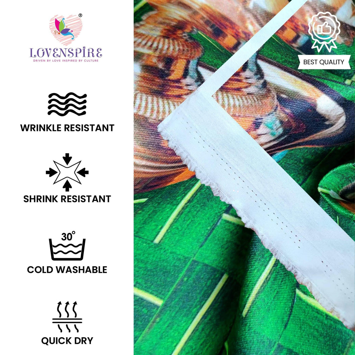 Krishna with Cow Backdrop Indian Traditional Cloth 5x8 Feet Backdrop Pooja Wall Decor Indian Wall Art Photo Decor Banner Indian Janmashtami Decor Decorative Pooja Cloth - LoveNspire