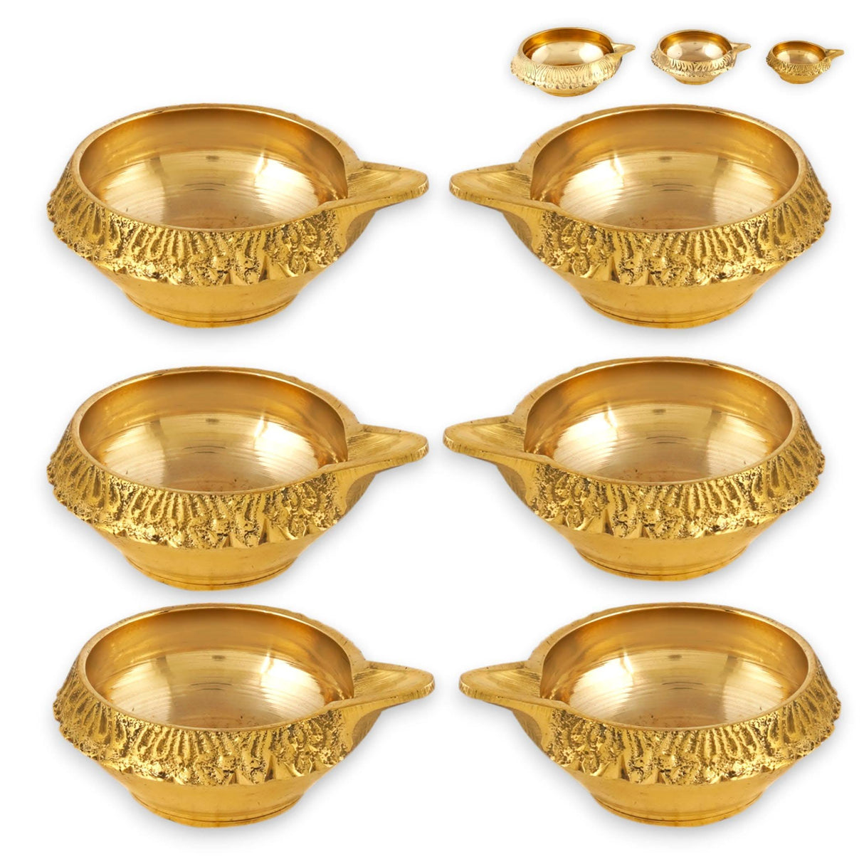 Kuber Brass Diya for Diwali Decoration Indian Oil Lamp Diyas for Puja Traditional Vilakku Deepam Home Temple Decor Hindu Pooja Religious Deepawali Housewarming Return Gifts - LoveNspire