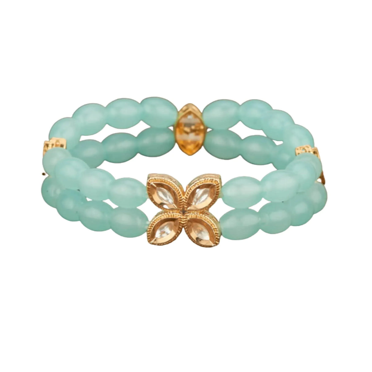 Antique Adjustable Bracelet with Gold Plating Bangle Bracelets for Women Gold and Kundan Bracelet Indian Fashion Jewelary Indian Favor for Mothers Day Valentines Anniversary - LoveNspire