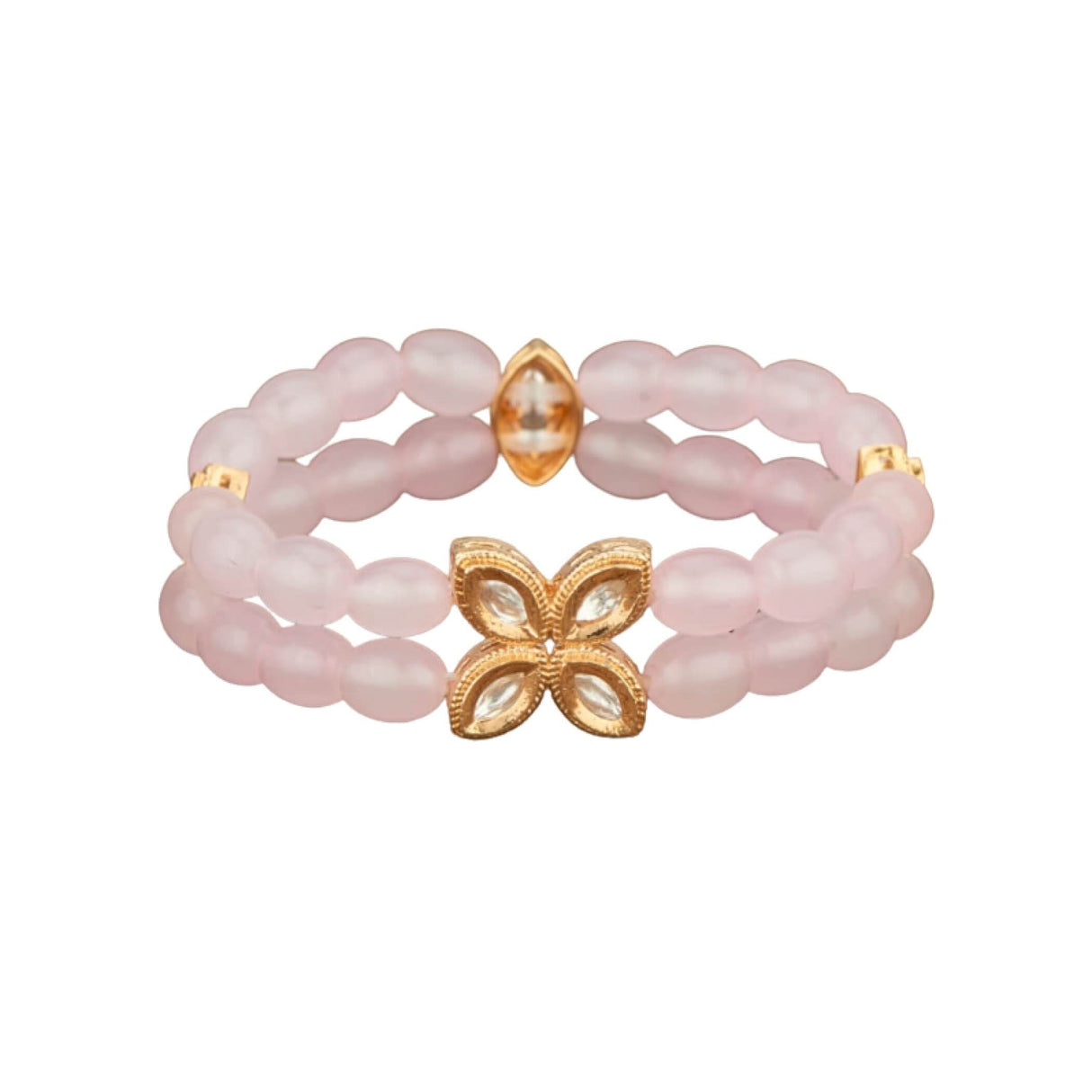 Antique Adjustable Bracelet with Gold Plating Bangle Bracelets for Women Gold and Kundan Bracelet Indian Fashion Jewelary Indian Favor for Mothers Day Valentines Anniversary - LoveNspire