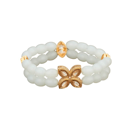Antique Adjustable Bracelet with Gold Plating Bangle Bracelets for Women Gold and Kundan Bracelet Indian Fashion Jewelary Indian Favor for Mothers Day Valentines Anniversary - LoveNspire