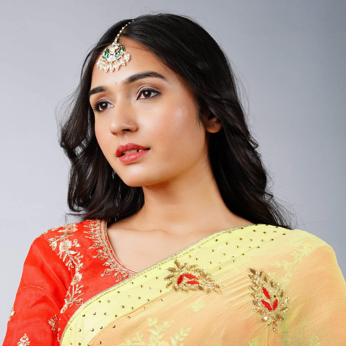 Kundan Chand Tikka with Gold Plating Indian Traditional Maang Tikka Pakistani, Indian Forehead Fashion Jewelry Matha Patti Designer Head Accessory Indian Wedding Gift for Her - LoveNspire