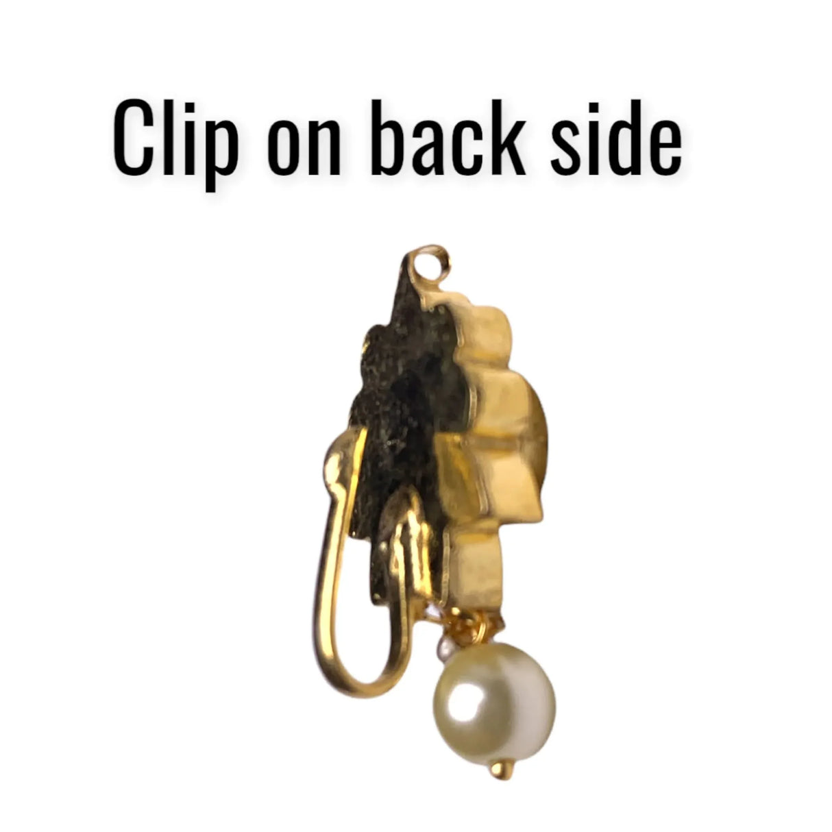 Indian Kundan Nose Ring for Women - Indian Bridal Nose Stud Ring Clip-On Septum Jewelry Faux Pearl Drop Kundan Crystal Bollywood Style Marathi Nath Non-Piercing Nose Accessory Gift for Her - LoveNspire