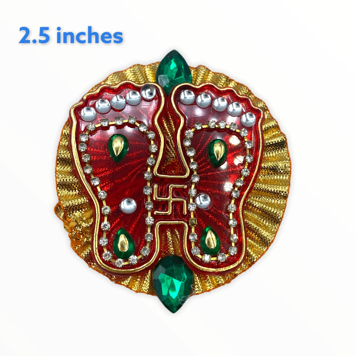 Acrylic Lakshmi Charan Paduka Feet 2 Pairs Laxmi Padhuka Good Luck Footsteps Shubh Labh Rangoli Sticker for Door Entrance Home Temple Diwali Decoration Indian Traditional Vara Lakshmi Pagla - LoveNspire