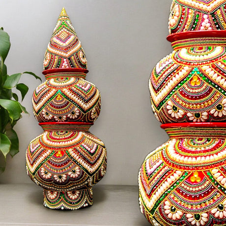 Decorative Kalash for Pooja Handmade Mild Steel Puja Kalash Wedding Decor Grah Pravesh Temple Home Mandir Decor - Festival Housewarming Gift Lota for Navratri Karvachauth Diwali - LoveNspire