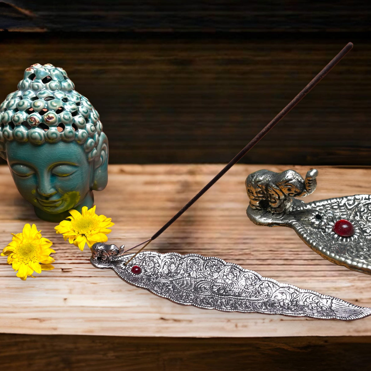 Leaf Incense Holder, Ganesha Incense Holder, Stick Incense Holder, Incense Stick Holder, Incense Holder Tray, Home Incense Holder, Stick Incense Holder - LoveNspire