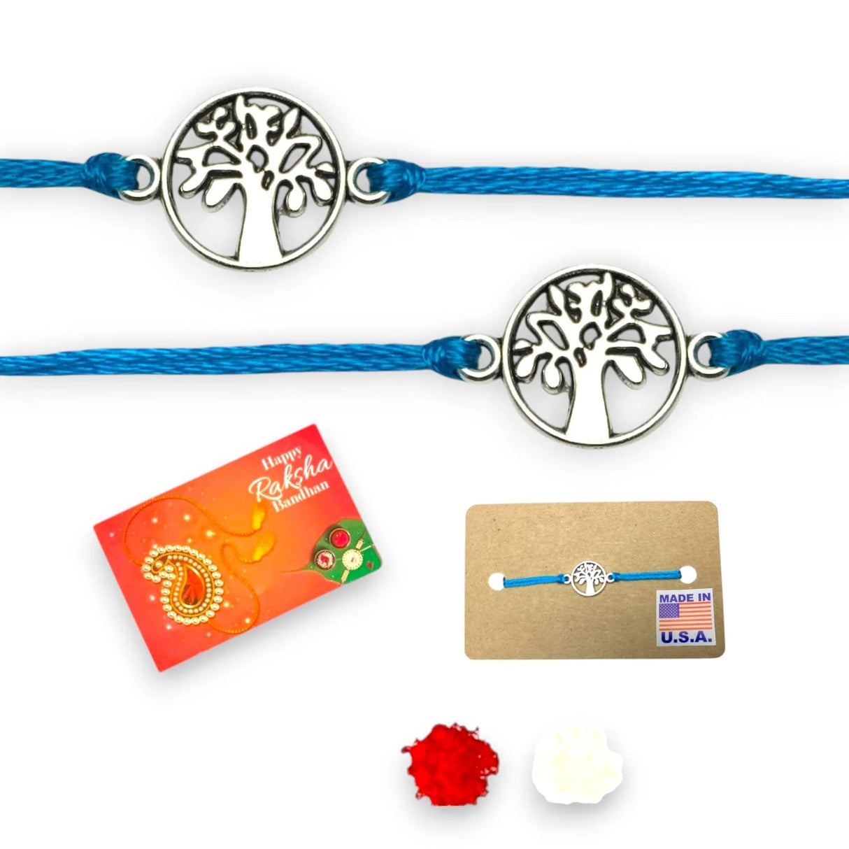 2CT Tree of Life Charm Rakhi for Brother, Raksha Bandhan, Rakhi, Raksha Bandhan Card, Tree of Life Rakhi, Rakhi for Bhai - LoveNspire