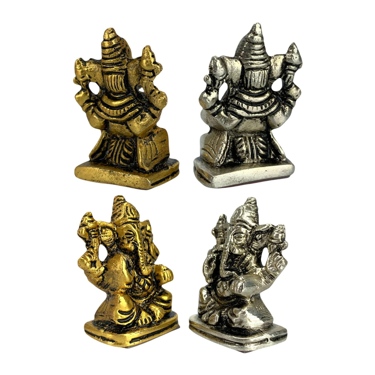 Lord Ganesha for Car Idol Metal Ganpati Showpiece Ganeshji Figurine God of Luck and Success Home Decoration Car Dashboard Return Gifts Housewarming Pooja Diwali - LoveNspire