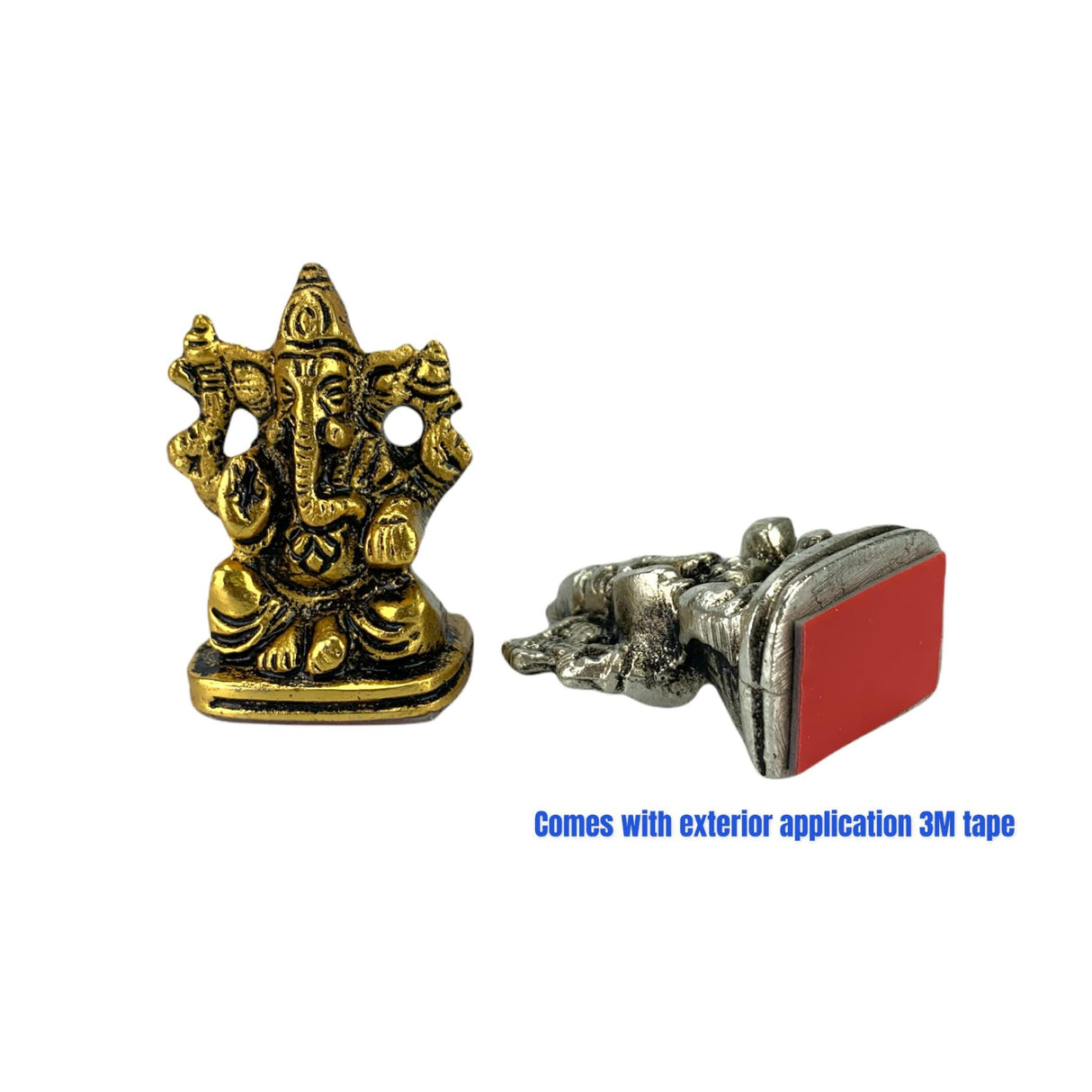 Lord Ganesha for Car Idol Metal Ganpati Showpiece Ganeshji Figurine God of Luck and Success Home Decoration Car Dashboard Return Gifts Housewarming Pooja Diwali - LoveNspire