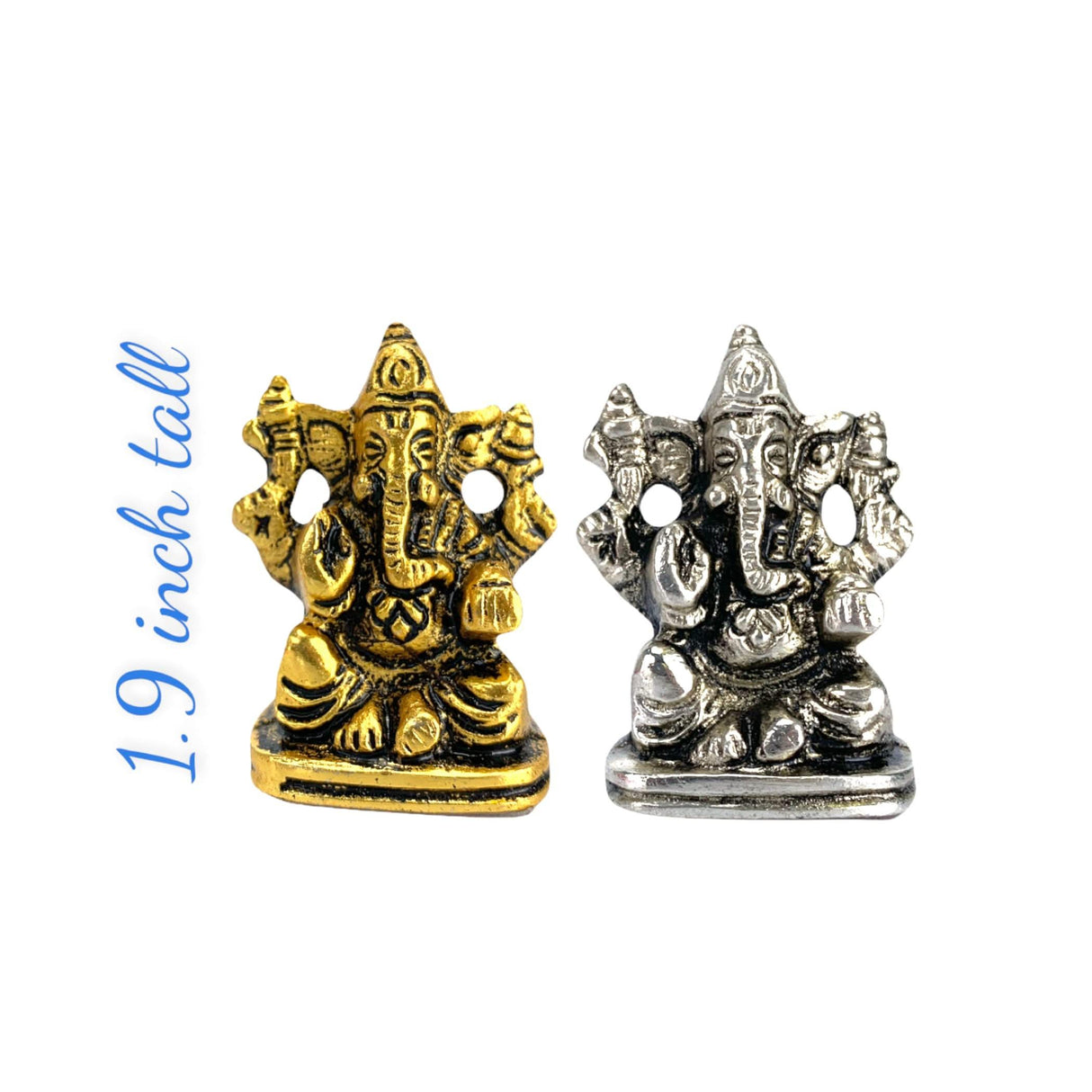 Lord Ganesha for Car Idol Metal Ganpati Showpiece Ganeshji Figurine God of Luck and Success Home Decoration Car Dashboard Return Gifts Housewarming Pooja Diwali - LoveNspire