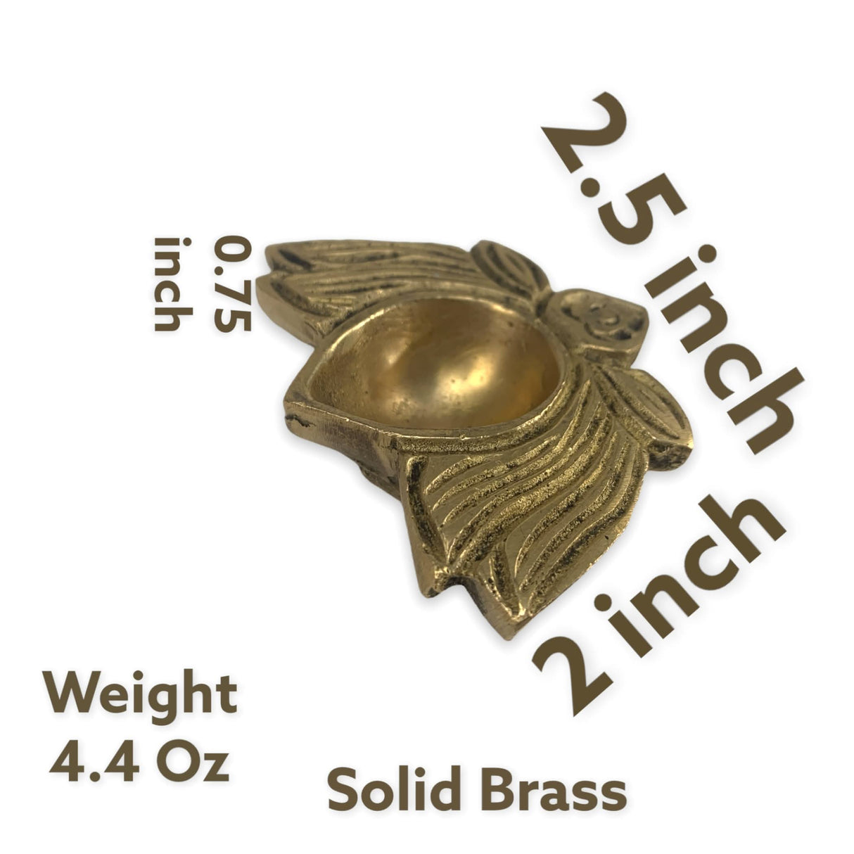 Lotus Brass Finish Diya Indian Craft Diya for Puja Oil Lamp Pooja Gift Diwali Home Decorations Mandir Temple Akhand Diya Indian Traditional Deepawali Return Gifts - LoveNspire