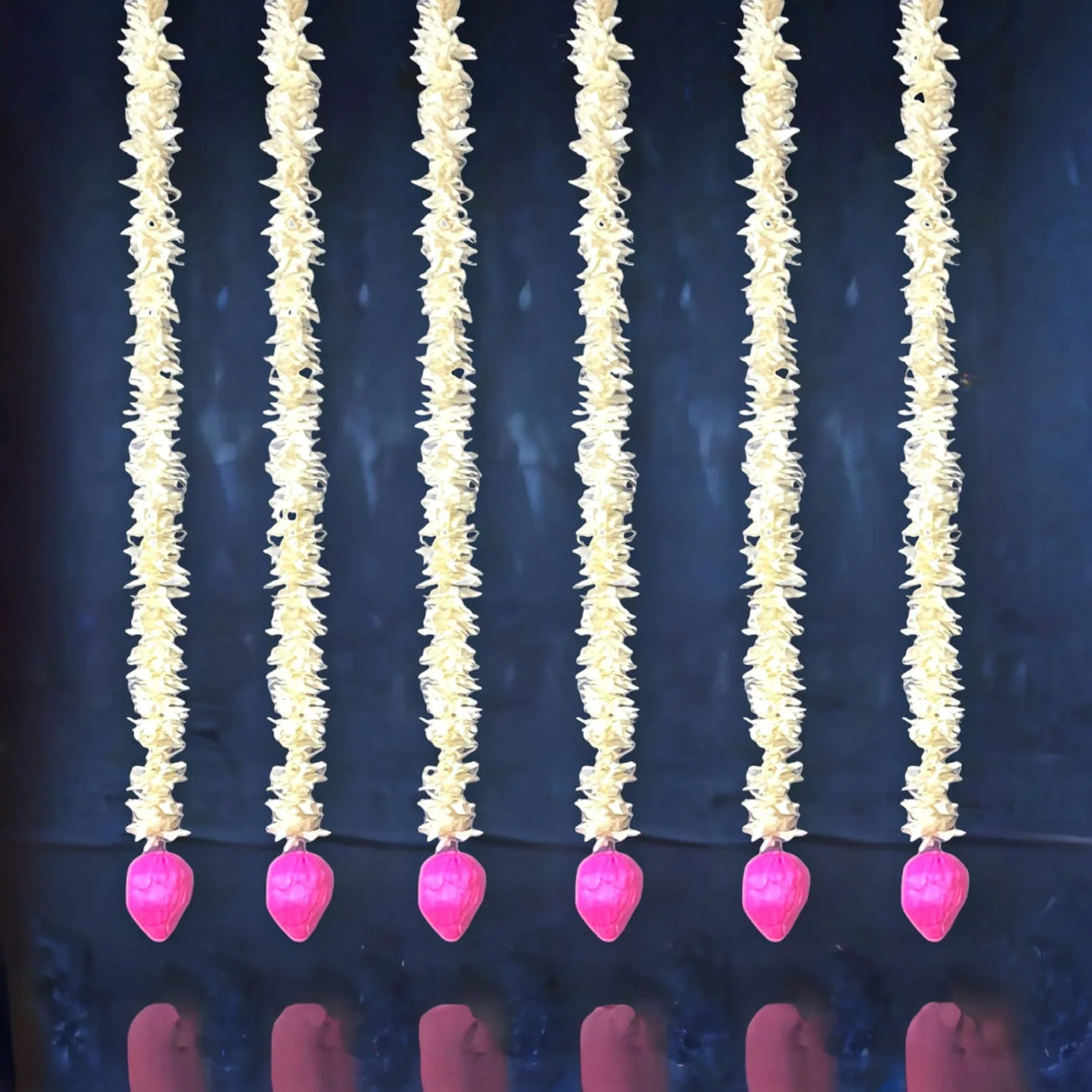 Lotus Buds Jasmines Gajra Artificial Floral Decor Indian Wedding Decor Garland for Decoration Strings with Jasmine Diwali Pooja Backdrop Day of the Dead - LoveNspire