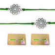 2CT Handcrafted Lotus Charm Rakhi Bracelet – Traditional Indian Rakhi for Raksha Bandhan Rakhi for Brother, Bhaiya-Bhabhi Tie Bracelet Gift - LoveNspire